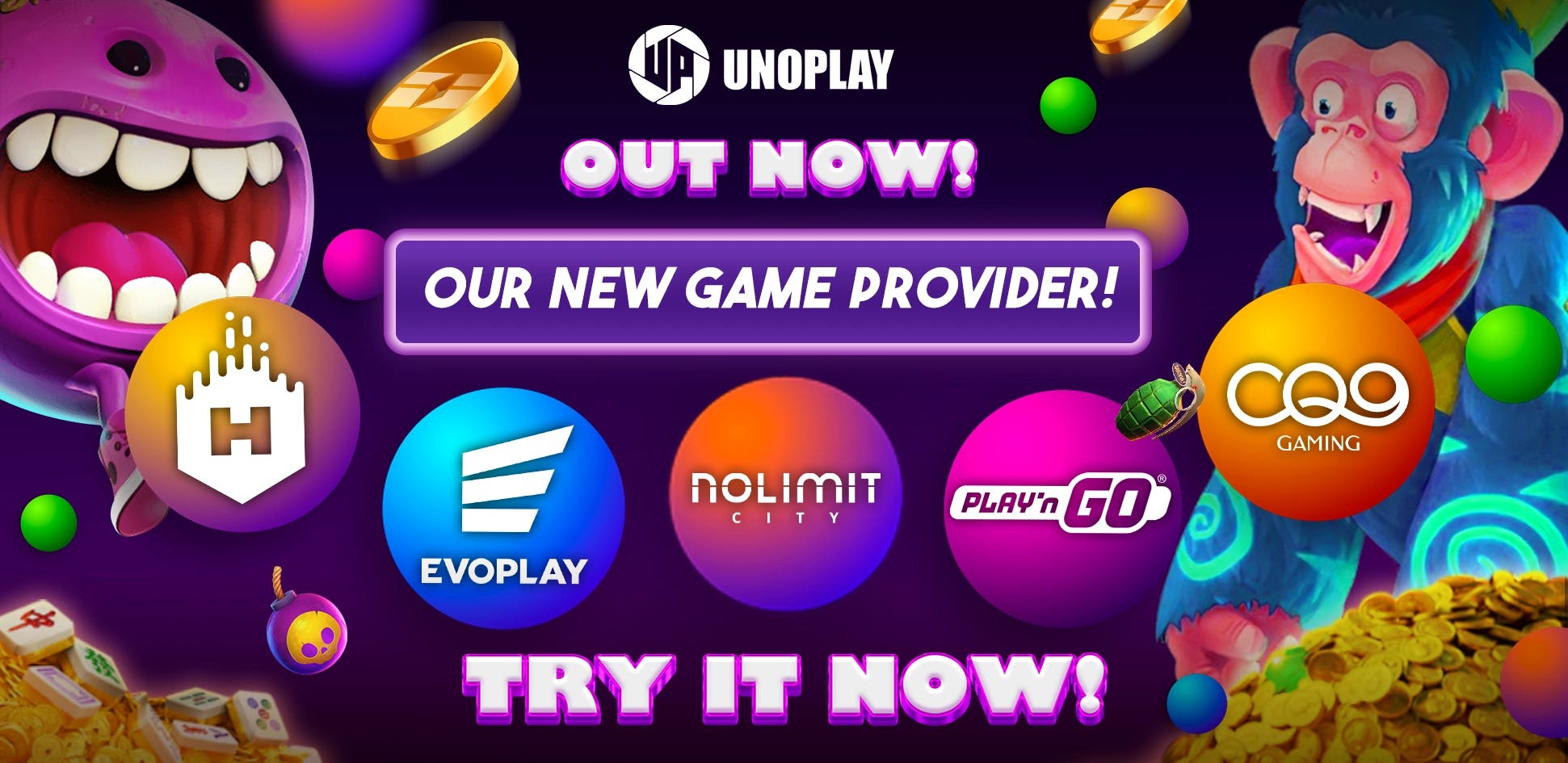 OUTNOW NEW PROVIDER (HABANERO, EVOPLAY, NOLIMIT, PNG, CQ9)